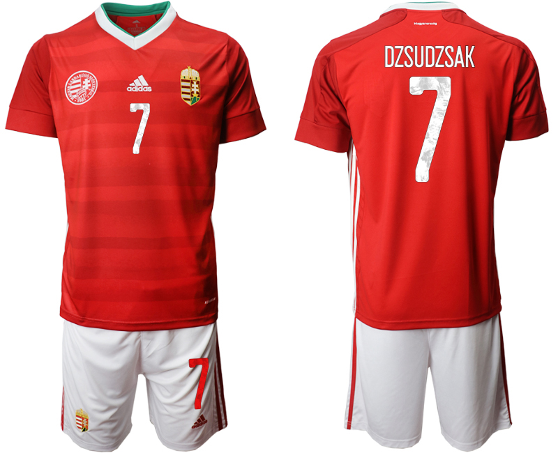 Men 2021 European Cup Hungary red home #7 Soccer Jersey
